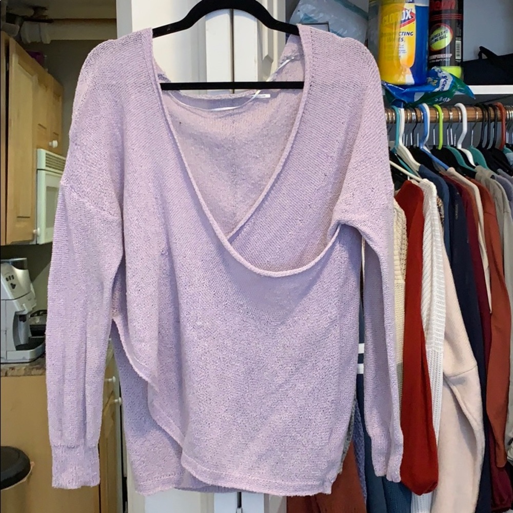 Lilac wrap sweater